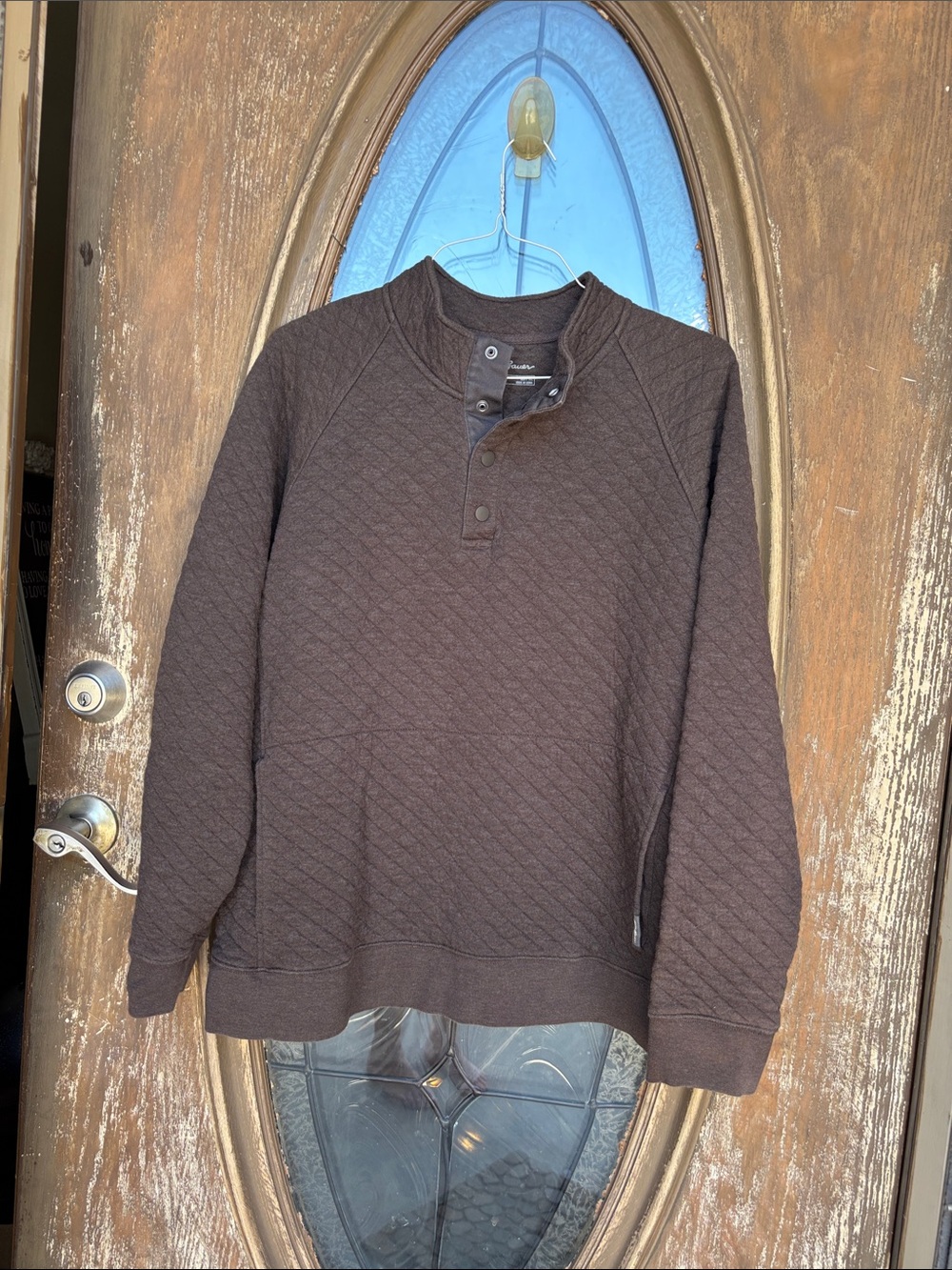 Eddie Bauer Quilted snap tee pullover! Men’s XL